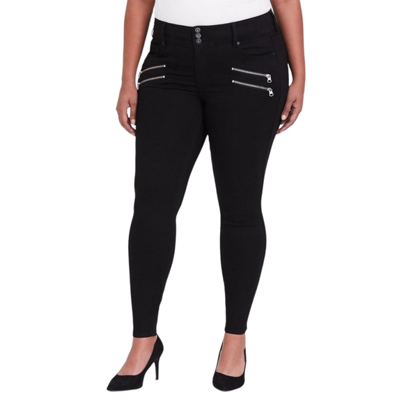 torrid Denim - Torrid Jegging Super Stretch Black Zipper Accent